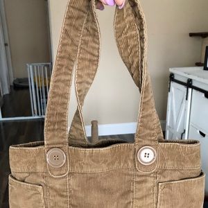 Corduroy shoulder purse